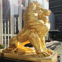 High Quality Life Size Bronze Gold Lion Statue